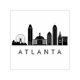 Tampon Auto-encreur Ligne aérienne stylisée moderne Atlanta Georgia