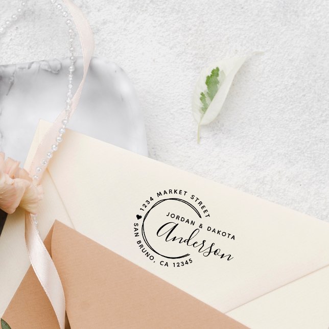 Tampon Auto-encreur Lignes de coeur et tracées à la main Nouvelles mau (Créateur téléchargé)