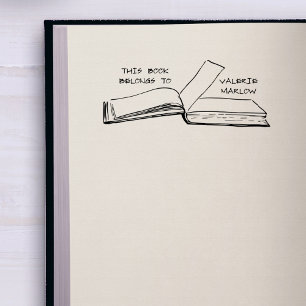 Tampon Auto-encreur Livre de bibliothèque personnalisée Décontracté si