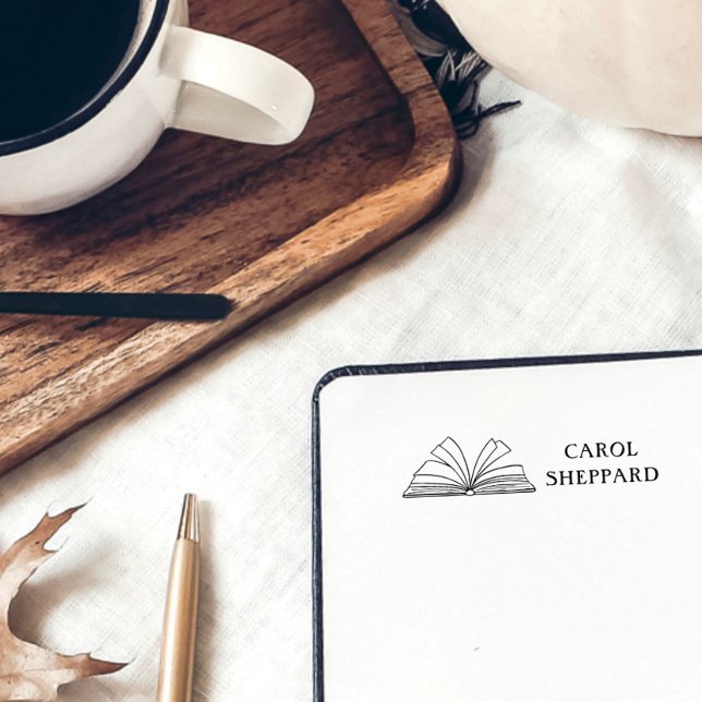 Tampon Auto-encreur Livre de noms personnalisé moderne et simple (Créateur téléchargé)