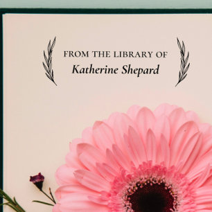 Tampon Auto-encreur Livre personnalisé Classique "De la bibliothèque d