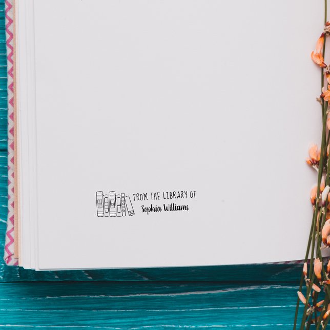 Tampon Auto-encreur Livres Conçus À La Main Moderne Sur Mesure À Parti (Créateur téléchargé)
