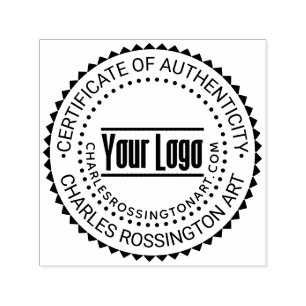 Tampon Auto-encreur Logo « Certificat d'authenticité » #7 Nom URL