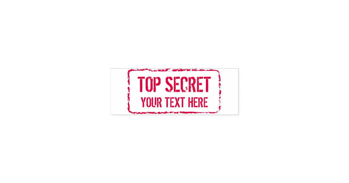 Tampon Auto Encreur Logo Confidentiel Extremement Secret D Encre Rouge Zazzle Fr