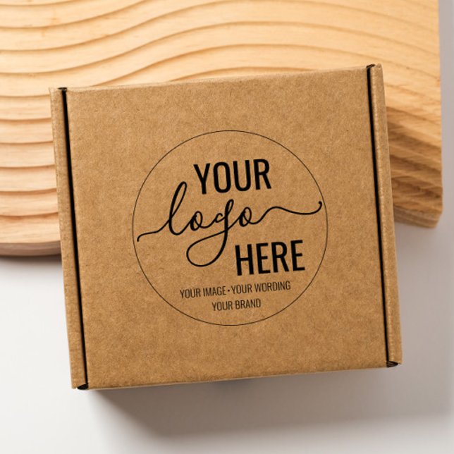 Tampon Auto-encreur Logo d'arrondi de typographie d'entreprise personn (Créateur téléchargé)