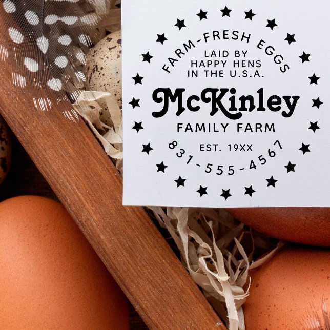 Tampon Auto-encreur Logo de batterie de famille personnalisée | Oeuf d (Créateur téléchargé)