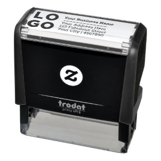 Tampon Auto-encreur Logo de l'entreprise Adresse de retour de l'entrep