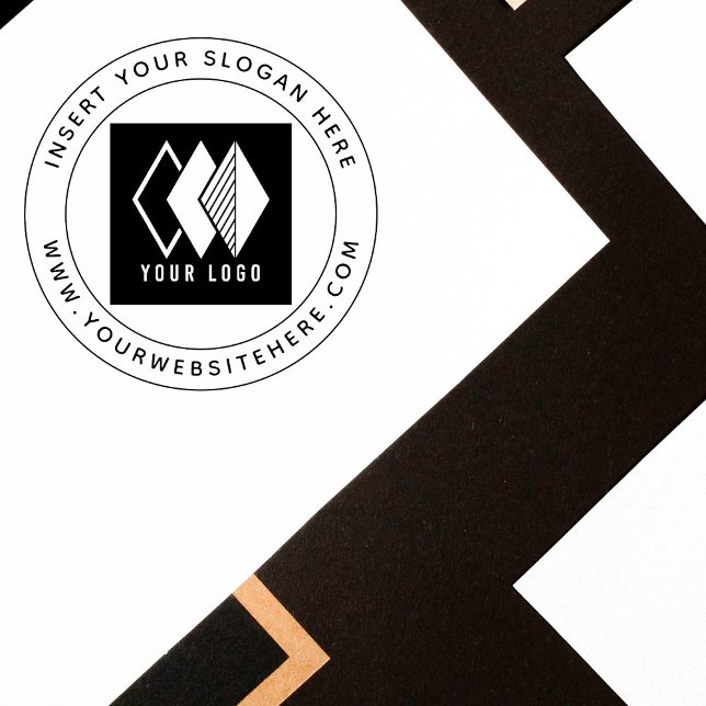 Tampon Auto-encreur Logo de l'entreprise moderne Round Promotion Busin (Créateur téléchargé)