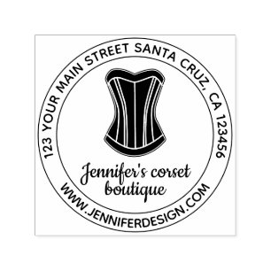 Tampon Auto-encreur Logo de mode Lingerie Corset