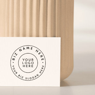 Tampon Auto-encreur Logo de nom d'entreprise personnalisé Slogan Moder