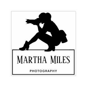 Tampon Auto-encreur Logo de photographie sur mesure pour photographe f
