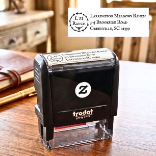 Tampon Auto-encreur Logo de tête de taureau occidental personnalisable