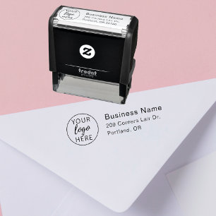 Tampon Auto-encreur Logo d'entreprise moderne personnalisé pour les em