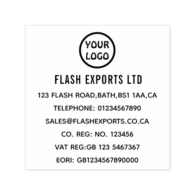 Tampon Auto-encreur Logo d'entreprise personnalisé (Design)