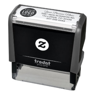 Tampon Auto-encreur Logo d'entreprise personnalisé Adresse de retour d