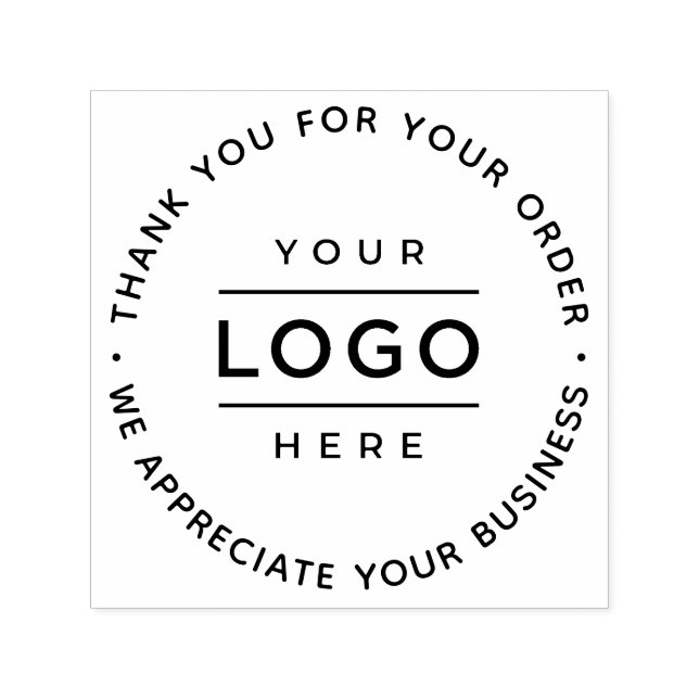 Tampon Auto-encreur Logo d'entreprise personnalisé Merci de marque (Design)