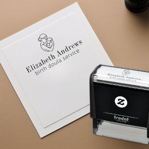 Tampon Auto-encreur Logo-grossesse et maternité minimaliste Doula