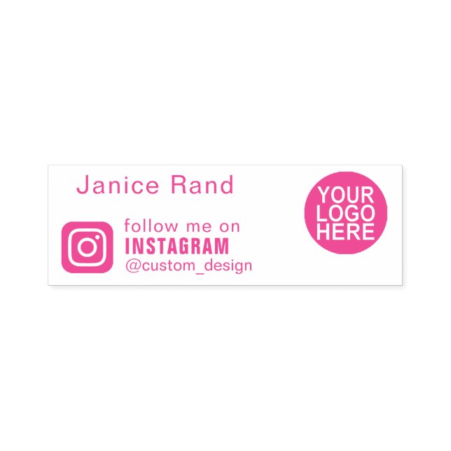 Tampon auto-encreur logo INSTAGRAM Suivez-moi (Design)