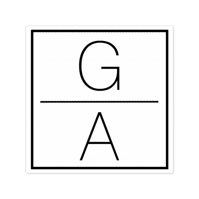 Tampon Auto-encreur Logo Mariage moderne Double Monogramme (Design)