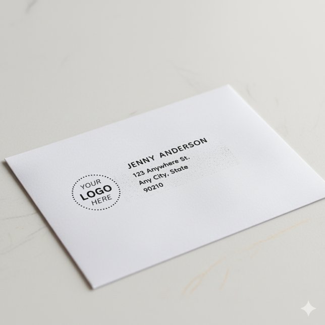 Tampon Auto-encreur Logo Professionnel Adresse de Retour Entreprise Mo (Créateur téléchargé)