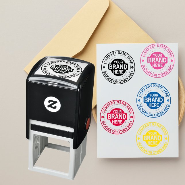 Tampon Auto-encreur Logo Professionnel Personnalisé Avec Nom De Sociét (Créateur téléchargé)