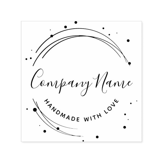 Tampon Auto-encreur Logo professionnel personnalisé circulaire élégant (Design)