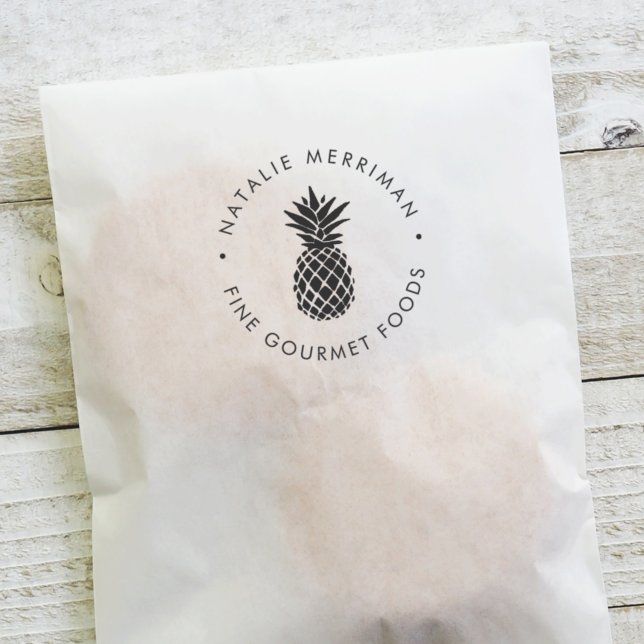 Tampon Auto-encreur Logo rond ananas (Créateur téléchargé)