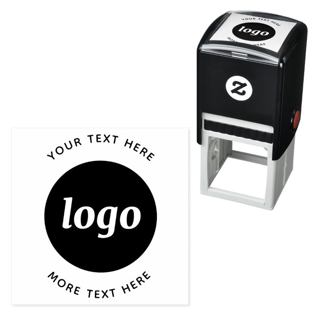 Tampon Auto-encreur Logo Simple Avec Entreprise Texte (Simple logo with text business promotional self inking stamp)