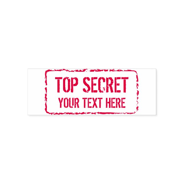 Tampon Auto-encreur Logo TOP SECRET confidentiel à l'encre rouge perso (Design)