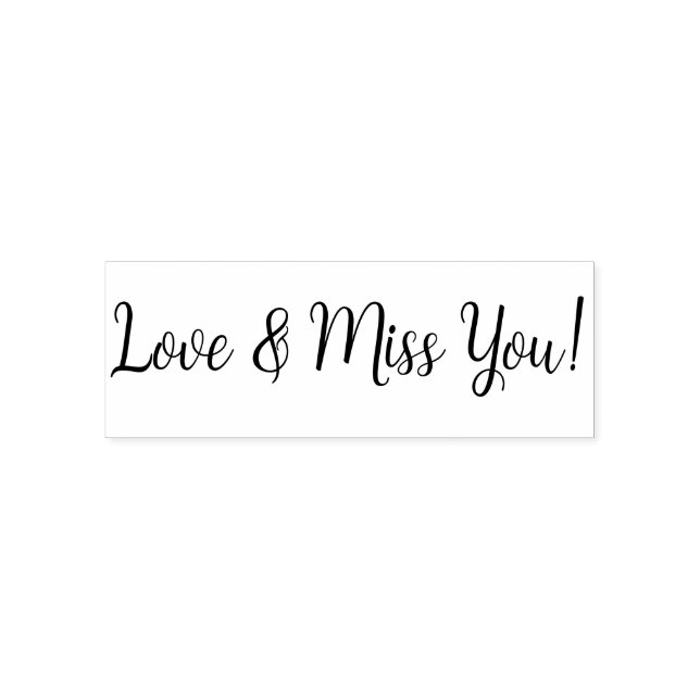 Tampon Auto-encreur Love & Miss You Self Inking Rubber Stamp (Design)
