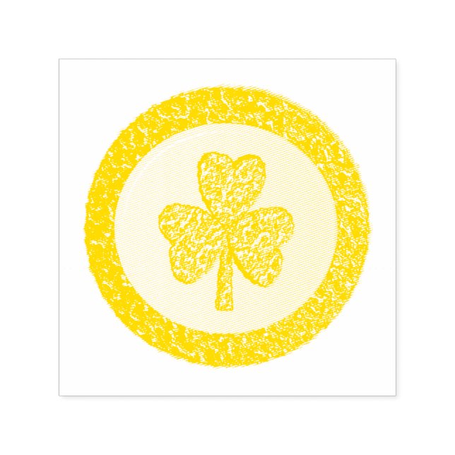 Tampon Auto-encreur Lucky Irish Shamrock Gold Coin (Design)