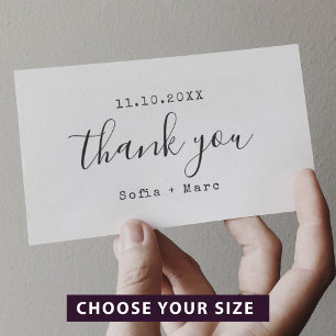 Tampon Auto-encreur Machine à écrire de Merci manuscrite stylé