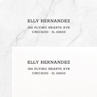 Tampon Auto-encreur Machine à écrire minimaliste simple 11 | Adresse d