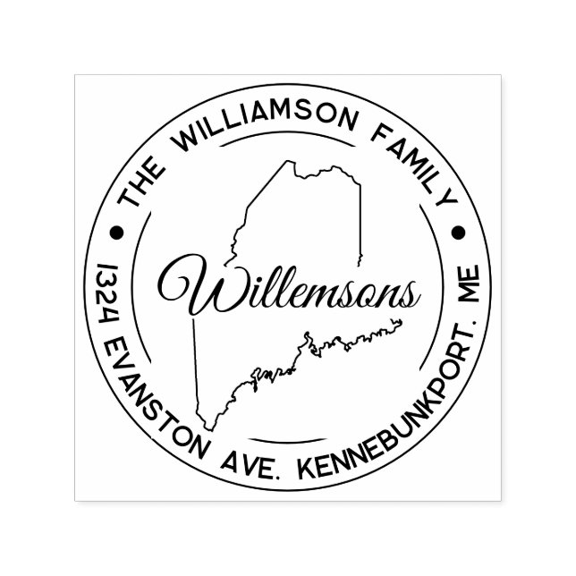 Tampon Auto-encreur Maine Adresse de retour Timbre auto-encrage (Design)