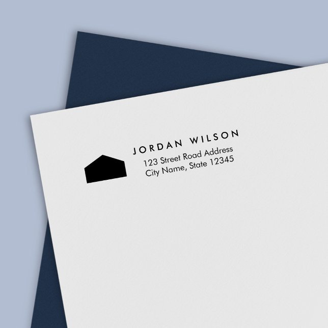 Tampon Auto-encreur Maison moderne Accueil ou retour d'affaires Adress (Créateur téléchargé)