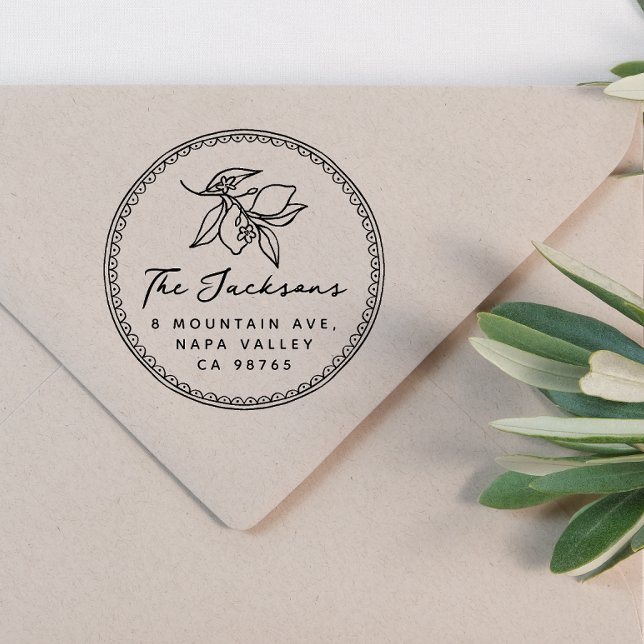 Tampon Auto-encreur Mâle à main blanche Nom et adresse de retour du ci (Return Address Stamp Mock-up)