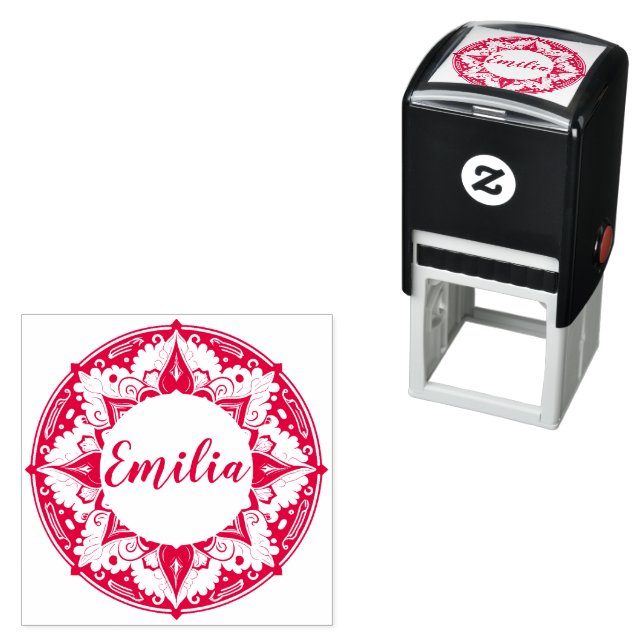 Tampon Auto-encreur Mandala (En situation)