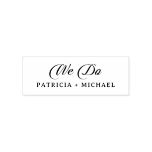 Tampon Auto-encreur Mariage Calligraphie Chic Classique Nous Nous Mari