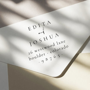 Tampon Auto-encreur Mariage de calligraphie chic de couple Adresse de 