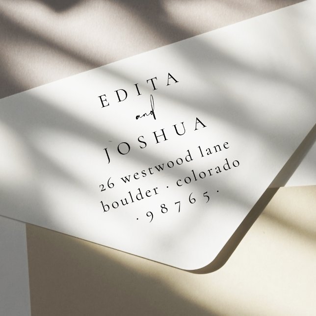 Tampon Auto-encreur Mariage de calligraphie chic de couple Adresse de  (Rubber Stamp Mock-up)