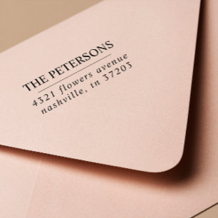 Tampon Auto-encreur Mariage de nom de famille moderne Elegant