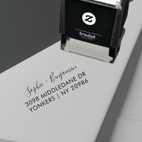 Mariage de script moderne Adresse de retour
