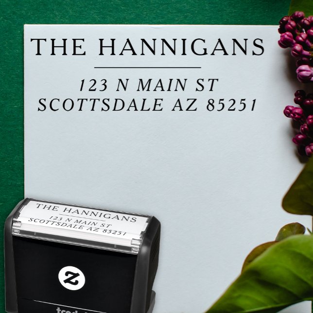 Tampon Auto-encreur Mariage familial moderne personnalisé Adresse de r (Créateur téléchargé)