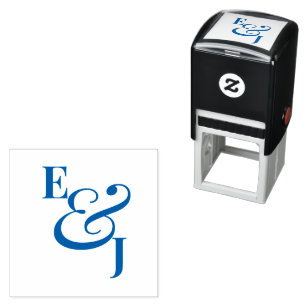 Tampon Auto-encreur Mariage Minimaliste Navy Ampersand Moderne