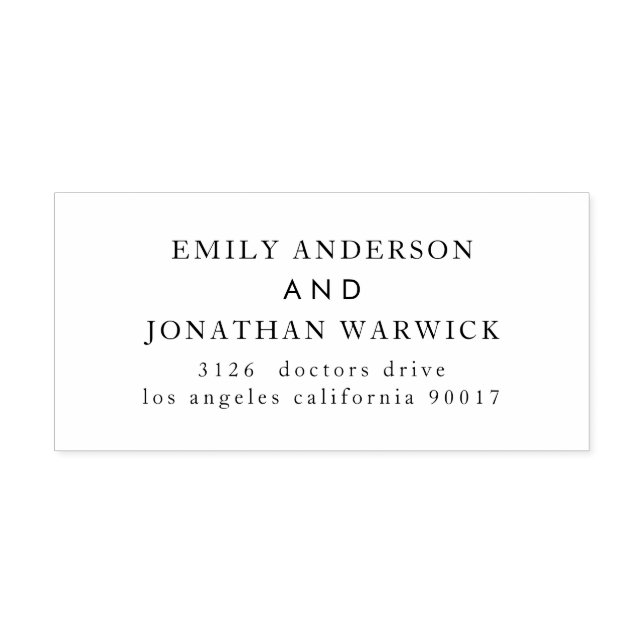 Tampon Auto-encreur Mariage noir moderne retour (Design)