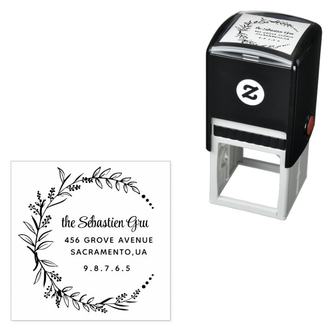 Tampon Auto-encreur Mariage rond (En situation)