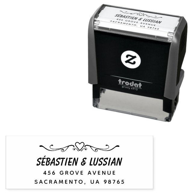 Tampon Auto-encreur mariage simple (En situation)