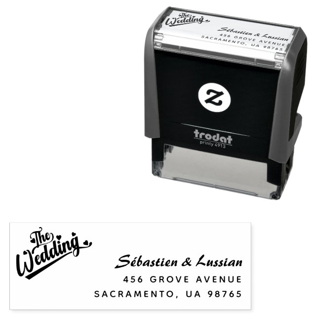 Tampon Auto-encreur mariage simple (En situation)