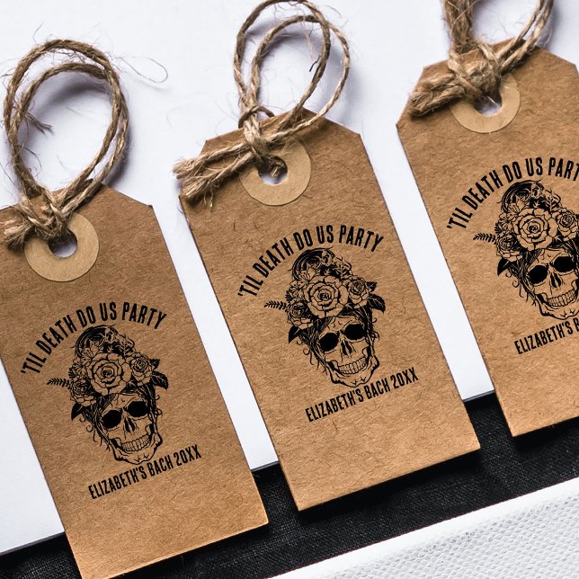 Tampon Auto-encreur Mariée ou mort Bachelorette Party Custom Goth Skul (Créateur téléchargé)