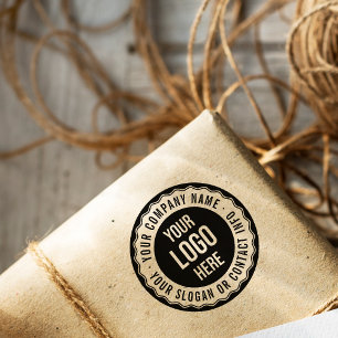 Tampon Auto-encreur Marque Arrondi Retro - Logo d'entreprise personnal